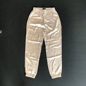 NWOT Express Satin Pants, Champagne Gold
